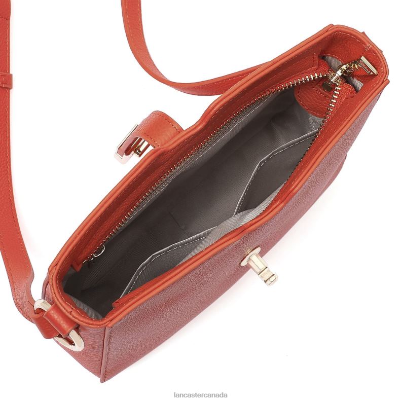 Women Crossbody Bag Foulonne Milano Lightweight 4J6H334 Bag Orange Lancaster Paris
