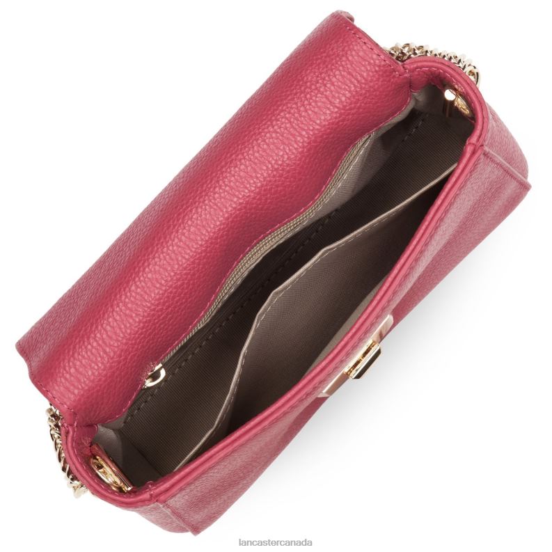 Women Crossbody Bag Foulonne Milano New 4J6H1363 Bag Fuxia Lancaster Paris