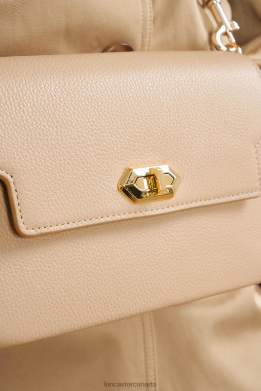 Women Crossbody Bag Foulonne Milano with Styles 4J6H1437 Bag Beige Fonce Lancaster Paris
