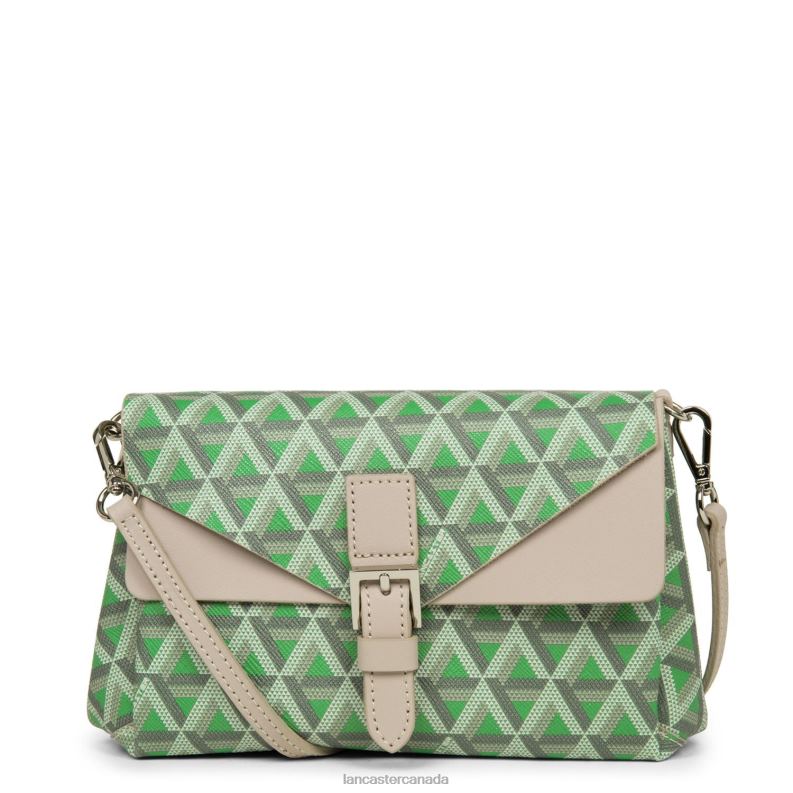 Women Crossbody Bag Ikon 4J6H2059 Bag Vert Prairie-Beige Lancaster Paris