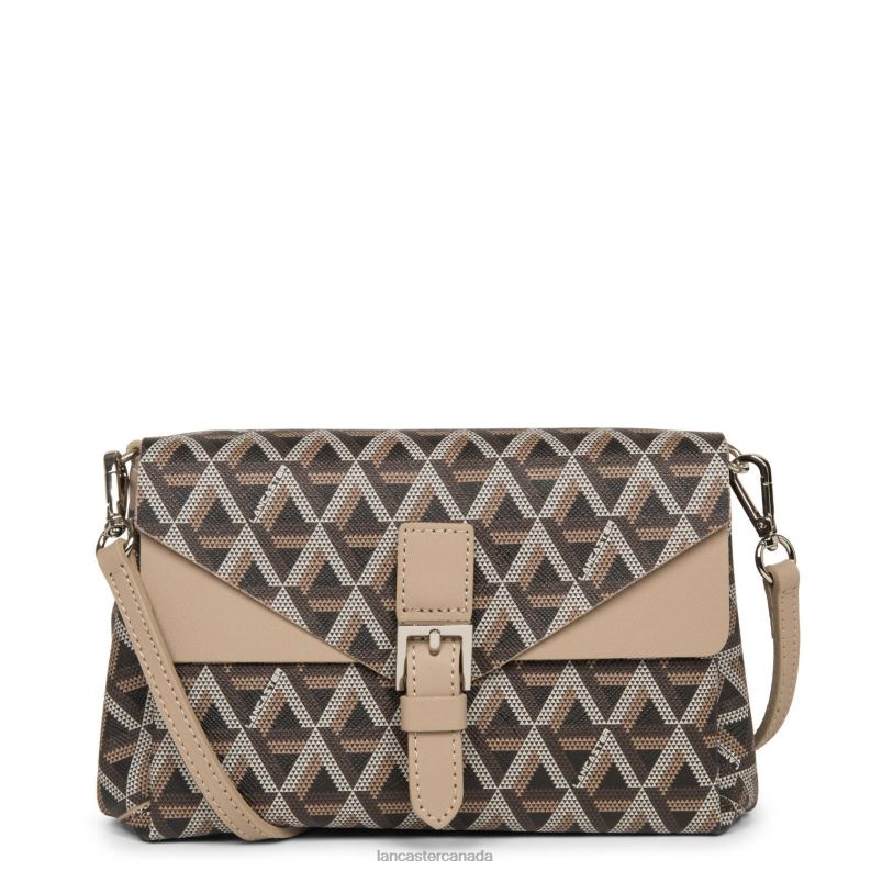 Women Crossbody Bag Ikon 4J6H2060 Bag Marron-Nude Lancaster Paris