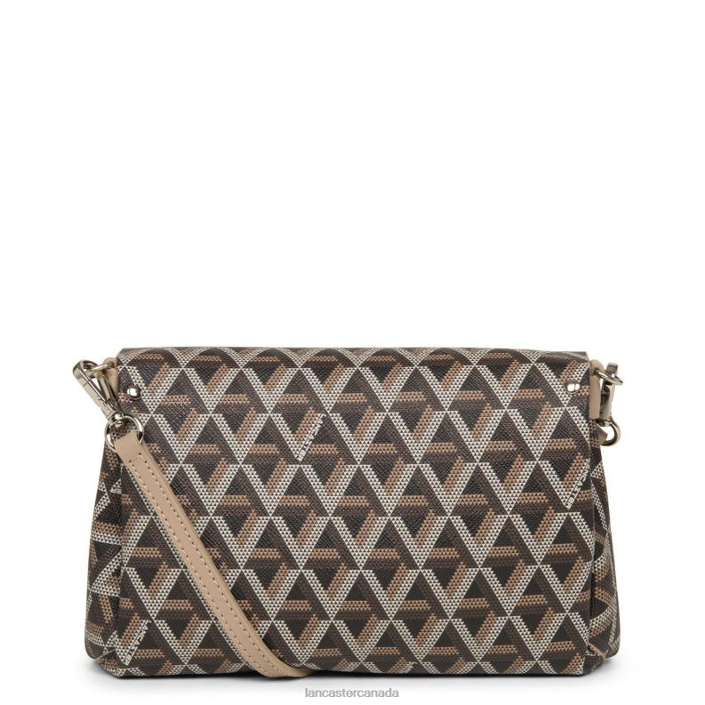 Women Crossbody Bag Ikon 4J6H2060 Bag Marron-Nude Lancaster Paris