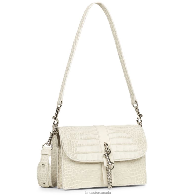 Women Crossbody Bag Jodie 4J6H2564 Bag Ecru-Argent Lancaster Paris