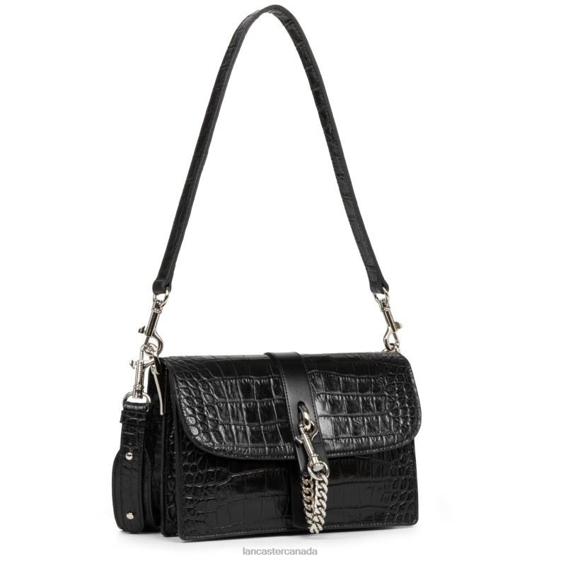 Women Crossbody Bag Jodie 4J6H489 Bag Noir-Argent Lancaster Paris