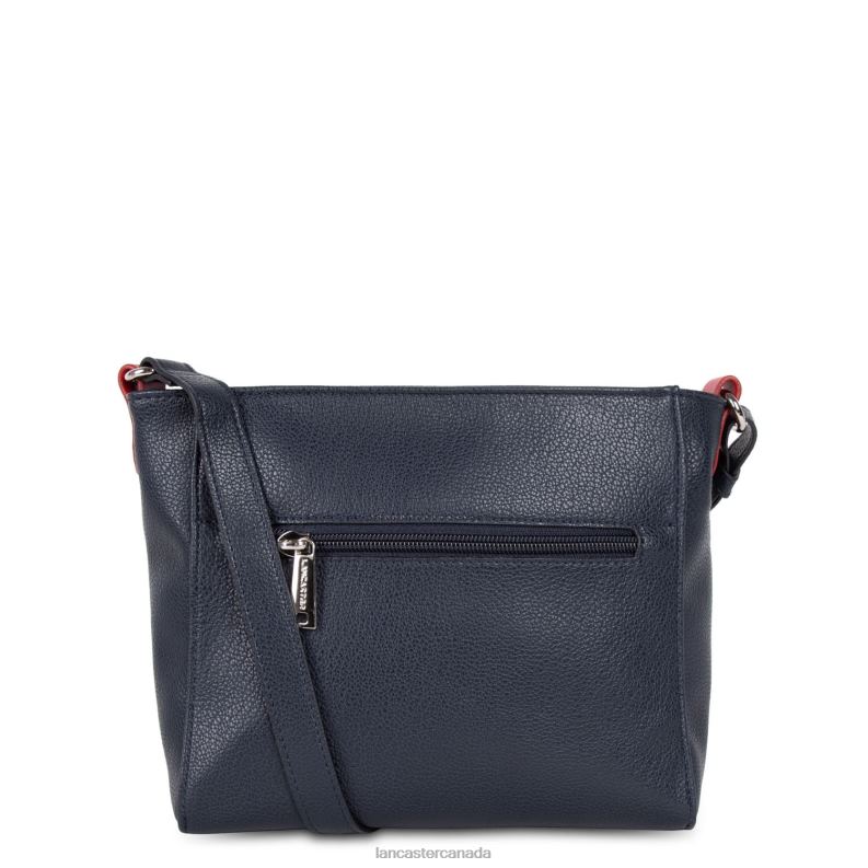 Women Crossbody Bag Maya 4J6H1883 Bag Bleu Fonce-Ecru-Rouge Lancaster Paris