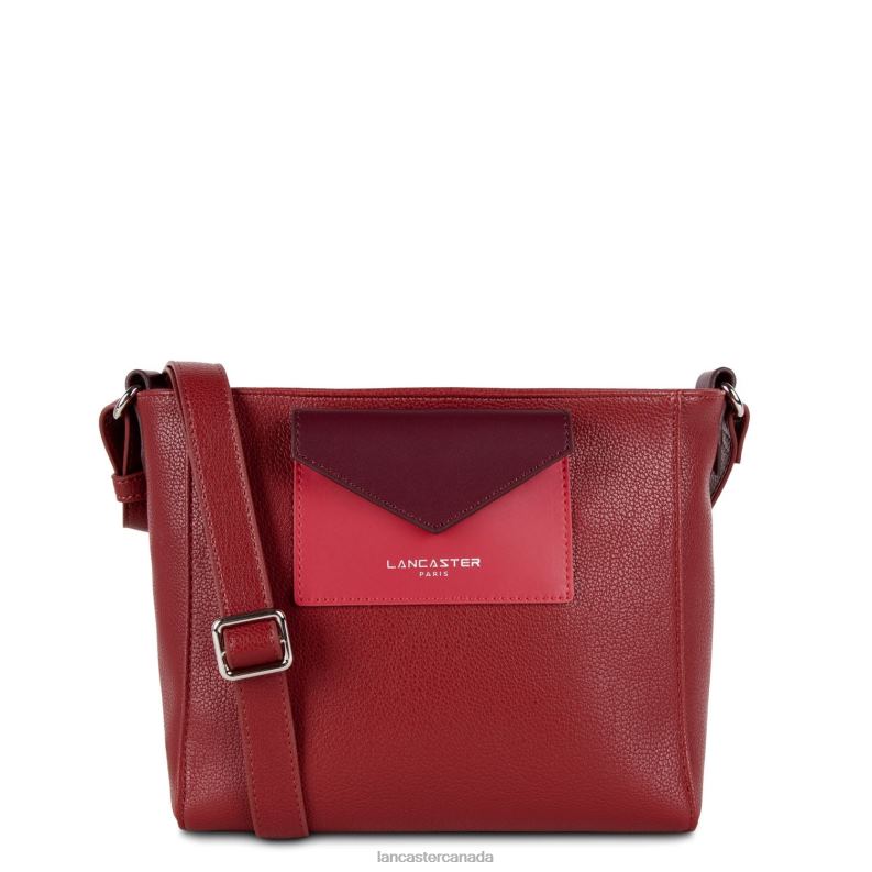 Women Crossbody Bag Maya 4J6H1885 Bag Carmin-Framboise-Pourpre Lancaster Paris
