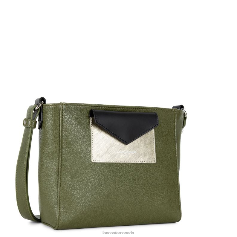 Women Crossbody Bag Maya 4J6H1887 Bag Vert Militaire-Fusil-Noir Lancaster Paris
