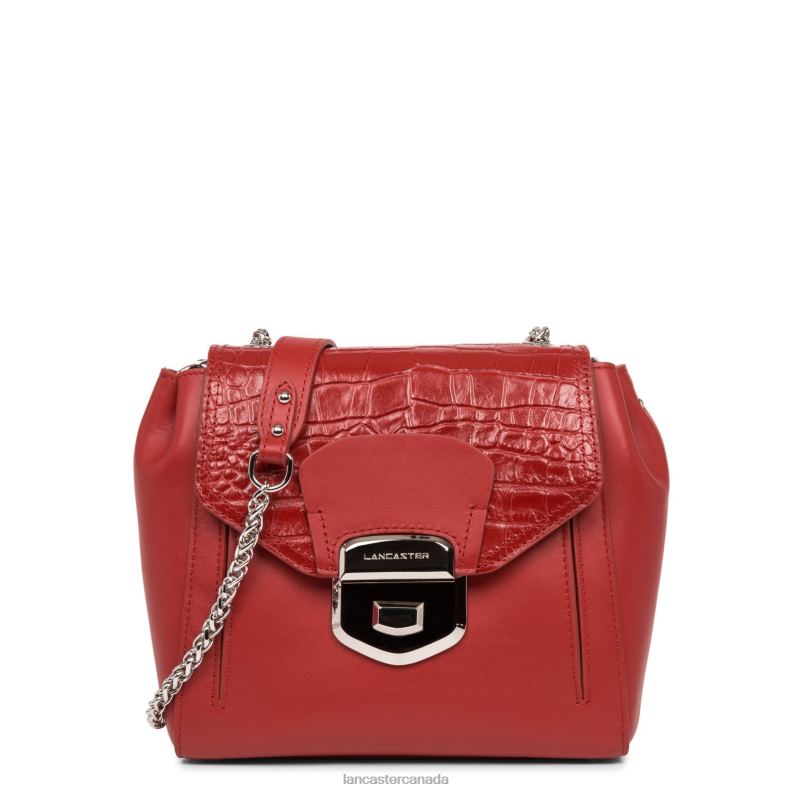 Women Crossbody Bag Parisienne Sophia 4J6H2346 Bag Rouge Croco Lancaster Paris