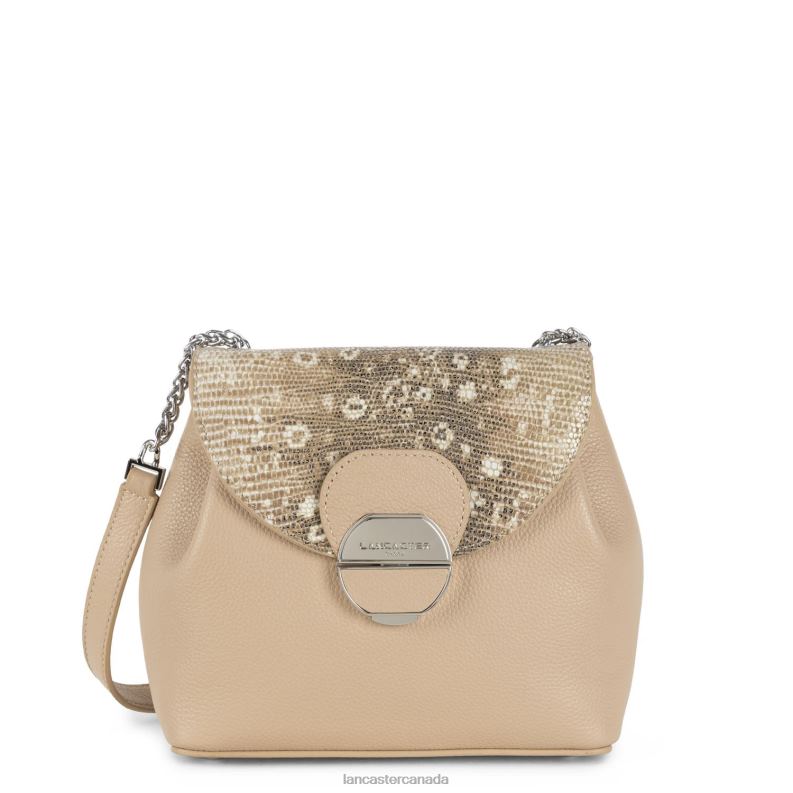Women Crossbody Bag Pia 4J6H547 Bag Nude Iguane Lancaster Paris