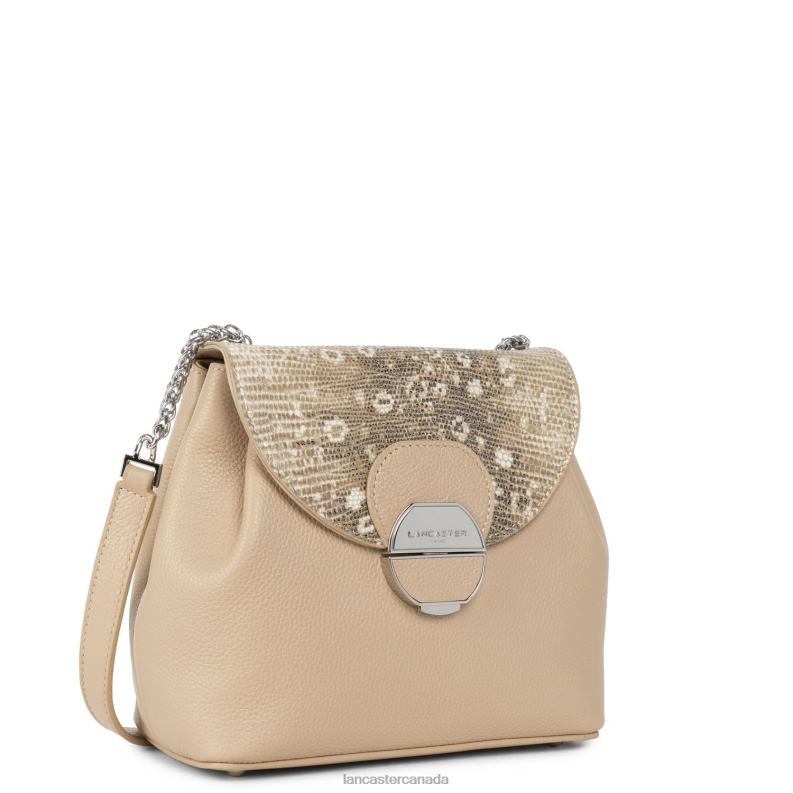 Women Crossbody Bag Pia 4J6H547 Bag Nude Iguane Lancaster Paris