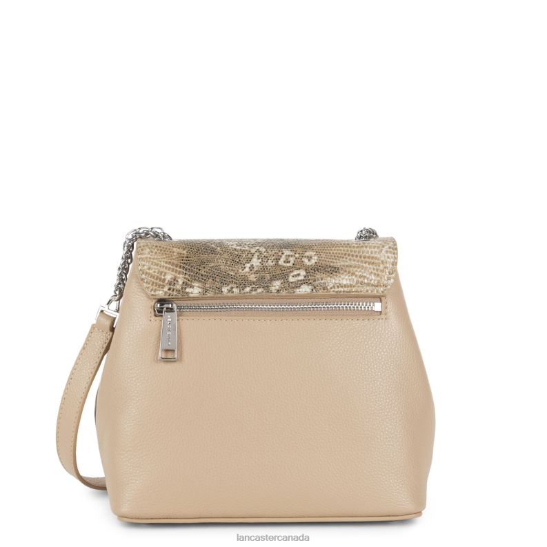 Women Crossbody Bag Pia 4J6H547 Bag Nude Iguane Lancaster Paris