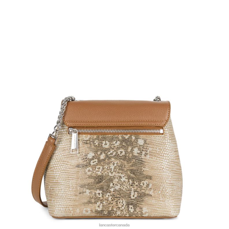 Women Crossbody Bag Pia 4J6H548 Bag Camel Iguane Lancaster Paris