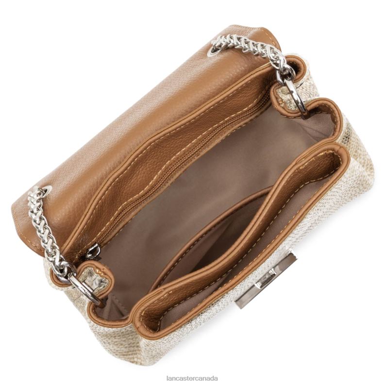 Women Crossbody Bag Pia 4J6H548 Bag Camel Iguane Lancaster Paris