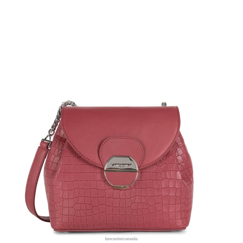 Women Crossbody Bag Pia 4J6H549 Bag Framboise Croco Lancaster Paris
