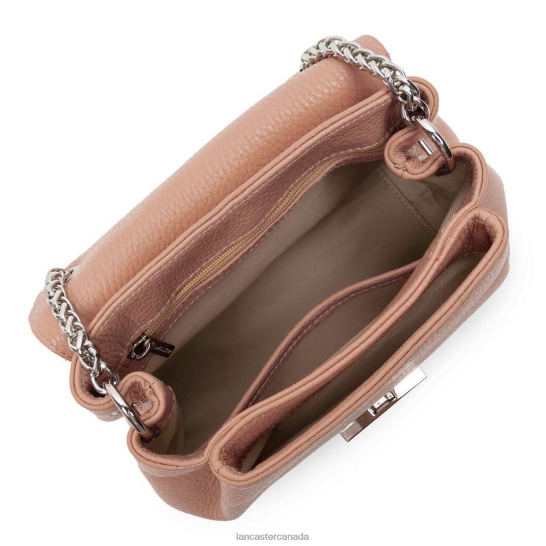 Women Crossbody Bag Pia 4J6H551 Bag Nude Fonce Lancaster Paris