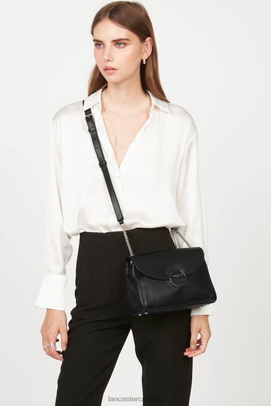 Women Crossbody Bag Pia Lightweight 4J6H563 Bag Noir Lancaster Paris