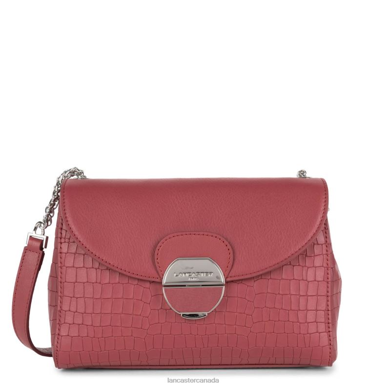 Women Crossbody Bag Pia Lightweight 4J6H564 Bag Framboise Croco Lancaster Paris