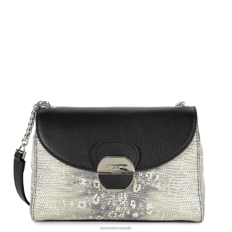 Women Crossbody Bag Pia Lightweight 4J6H565 Bag Noir Iguane Lancaster Paris
