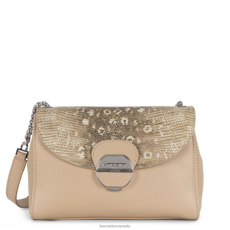 Women Crossbody Bag Pia Lightweight 4J6H567 Bag Nude Iguane Lancaster Paris