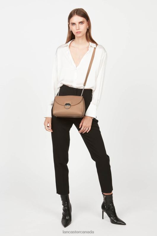 Women Crossbody Bag Pia Lightweight 4J6H569 Bag Nude Fonce Lancaster Paris