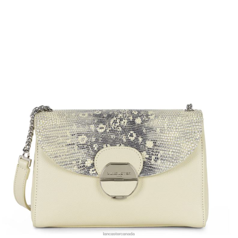 Women Crossbody Bag Pia Lightweight 4J6H572 Bag Beige Iguane Lancaster Paris