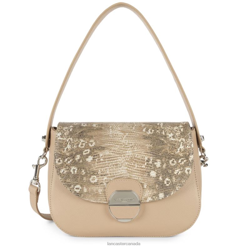 Women Crossbody Bag Pia New 4J6H1763 Bag Nude Iguane Lancaster Paris