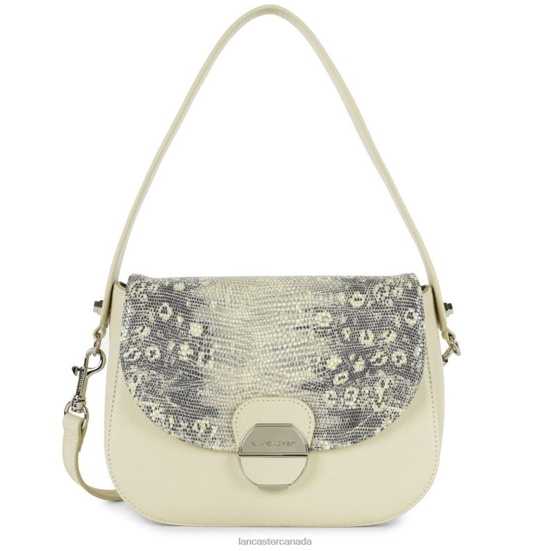 Women Crossbody Bag Pia New 4J6H1764 Bag Beige Iguane Lancaster Paris