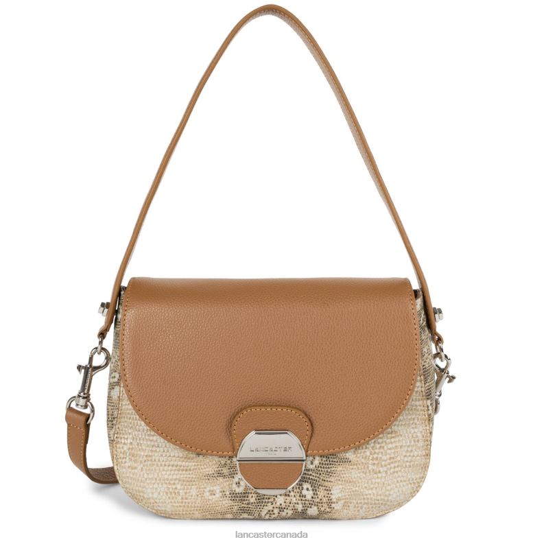 Women Crossbody Bag Pia New 4J6H1769 Bag Camel Iguane Lancaster Paris