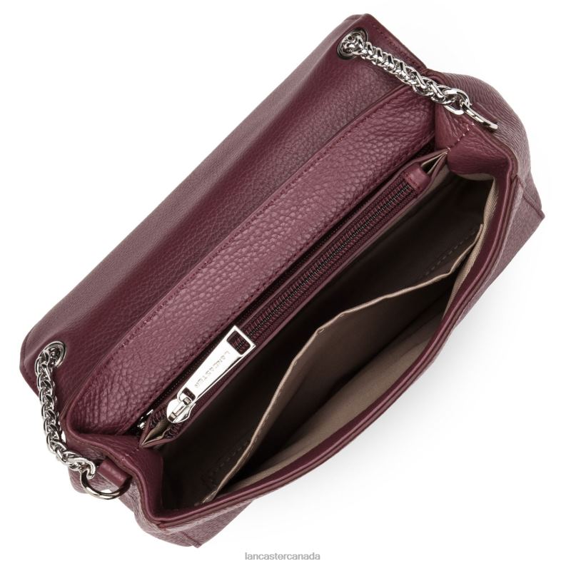 Women Crossbody Bag Pia New 4J6H575 Bag Pourpre Lancaster Paris