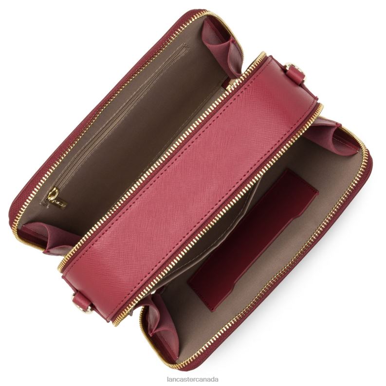 Women Crossbody Bag Saffiano Signature 4J6H2074 Bag Framboise Lancaster Paris