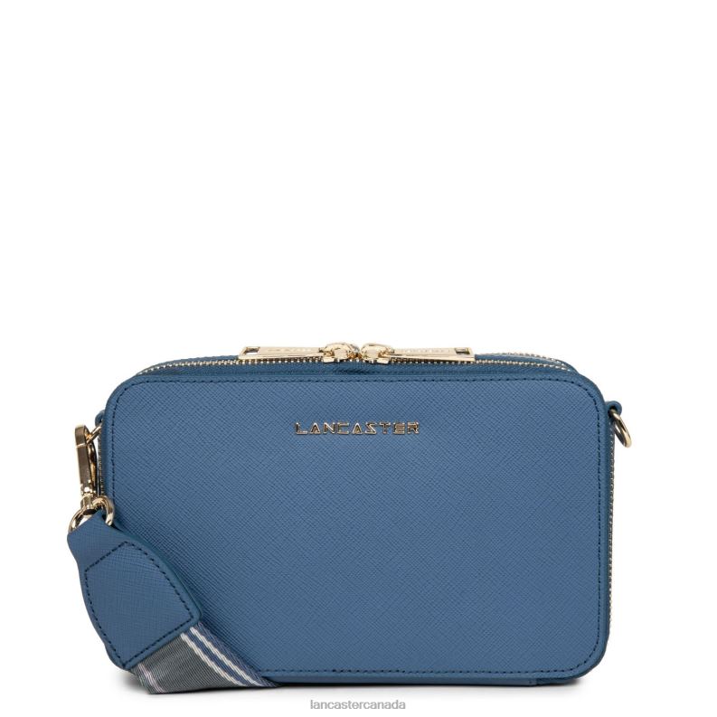Women Crossbody Bag Saffiano Signature 4J6H2076 Bag Bleu Jeans Lancaster Paris