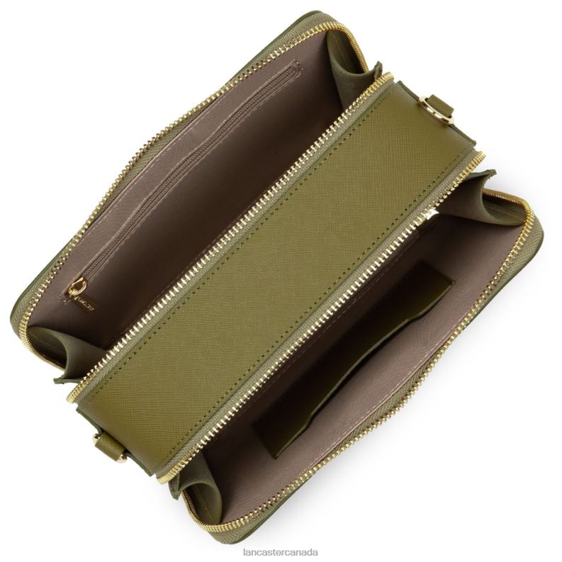 Women Crossbody Bag Saffiano Signature 4J6H2078 Bag Kaki Lancaster Paris
