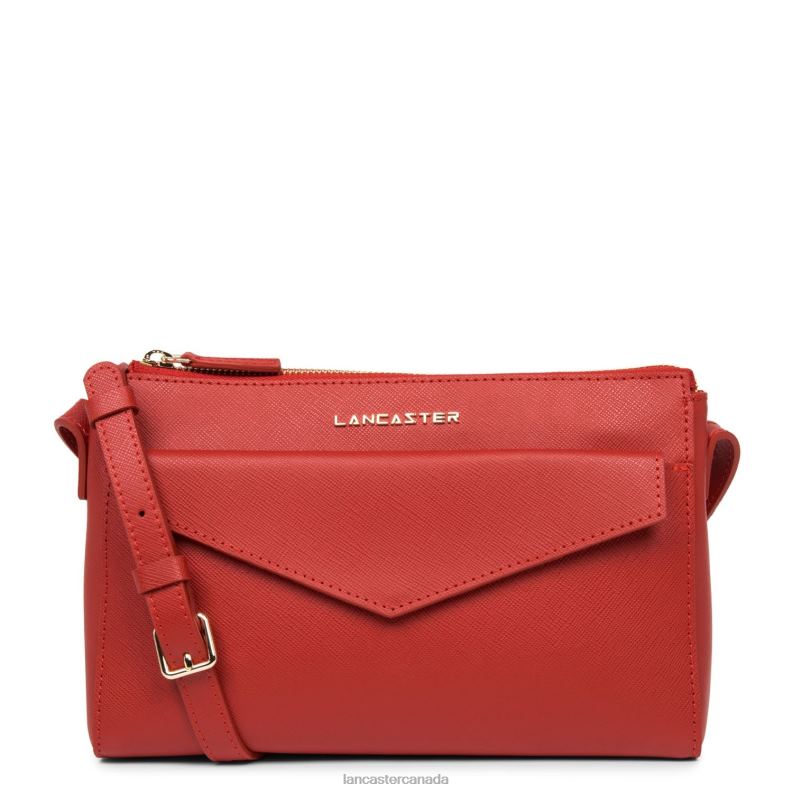 Women Crossbody Bag Saffiano Signature 4J6H2083 Bag Rouge Lancaster Paris