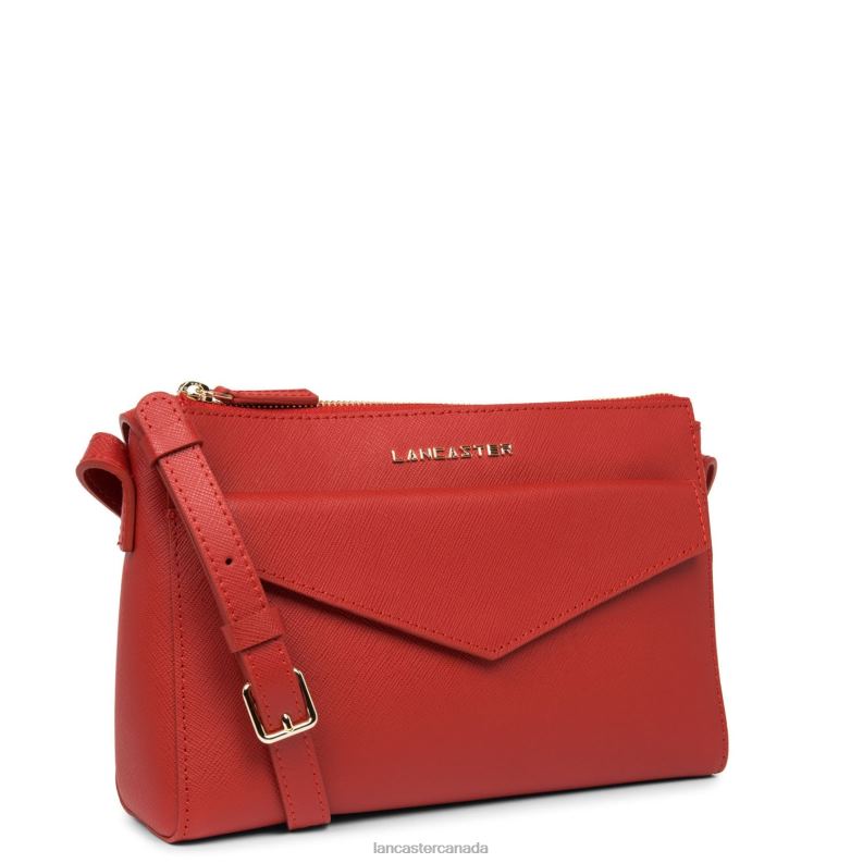 Women Crossbody Bag Saffiano Signature 4J6H2083 Bag Rouge Lancaster Paris