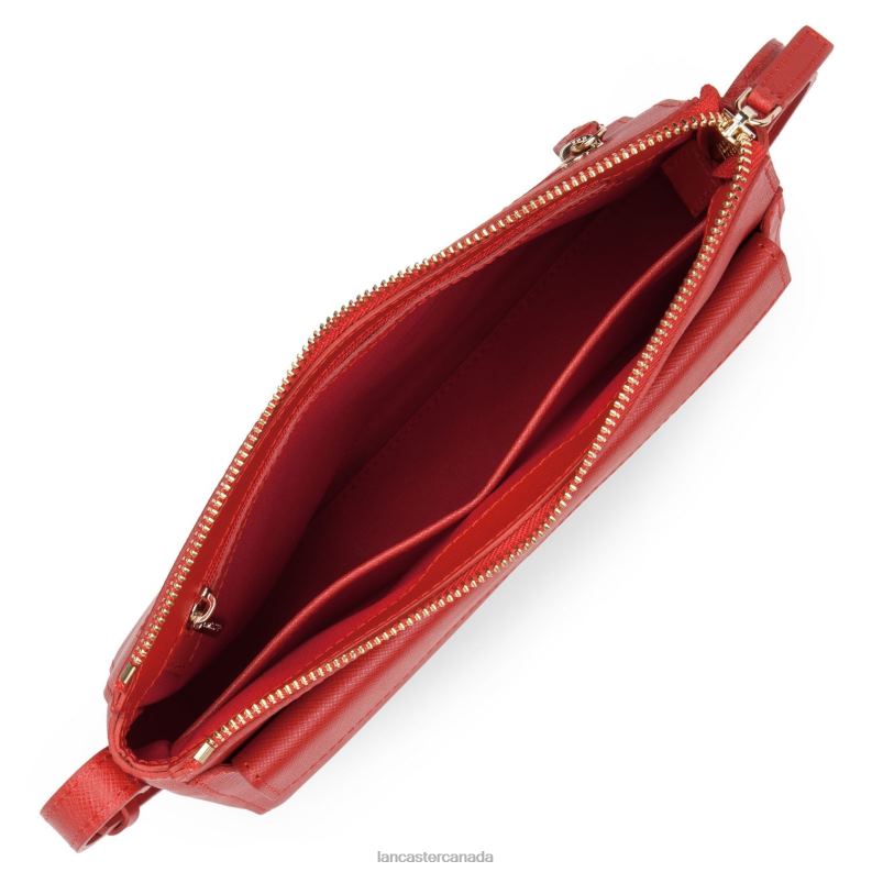 Women Crossbody Bag Saffiano Signature 4J6H2083 Bag Rouge Lancaster Paris
