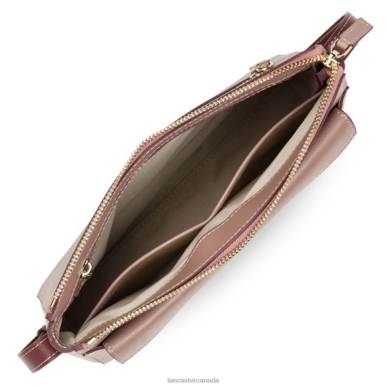 Women Crossbody Bag Saffiano Signature 4J6H2087 Bag Rose Antique-Champagne-Bordeaux Lancaster Paris