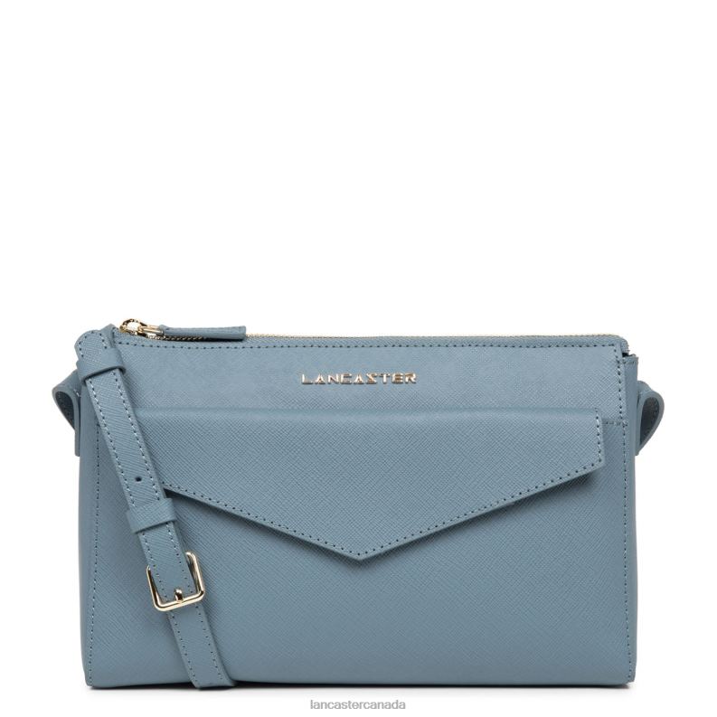 Women Crossbody Bag Saffiano Signature 4J6H2088 Bag Bleu Ardoise Lancaster Paris