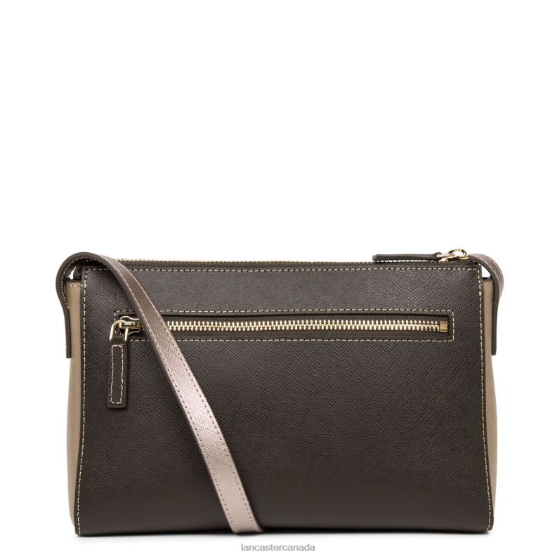 Women Crossbody Bag Saffiano Signature 4J6H2089 Bag Cafe-Vison-Or Rose Lancaster Paris