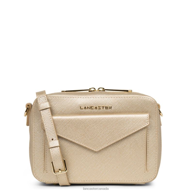 Women Crossbody Bag Saffiano Signature New 4J6H2095 Bag Champagne Lancaster Paris