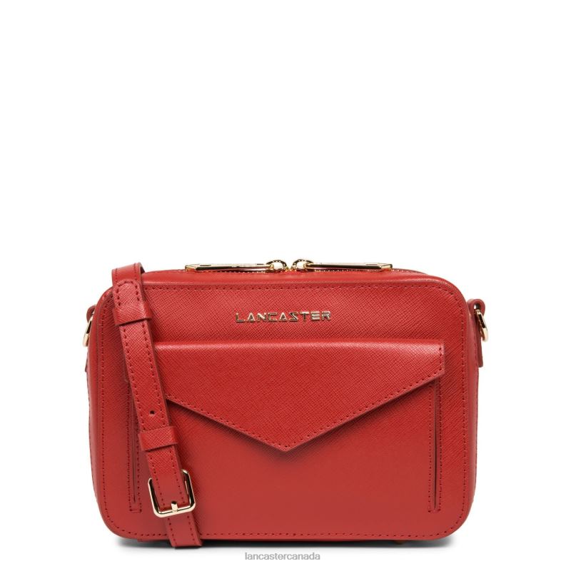 Women Crossbody Bag Saffiano Signature New 4J6H2103 Bag Rouge Lancaster Paris