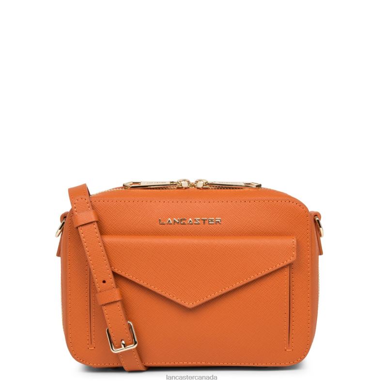 Women Crossbody Bag Saffiano Signature New 4J6H2109 Bag Orange Lancaster Paris