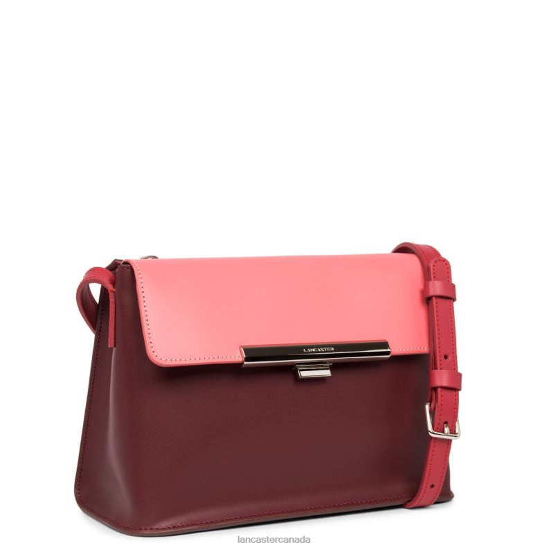 Women Crossbody Bag Smooth Lily 4J6H2310 Bag Betterave-Rose Blush-Framboise Lancaster Paris