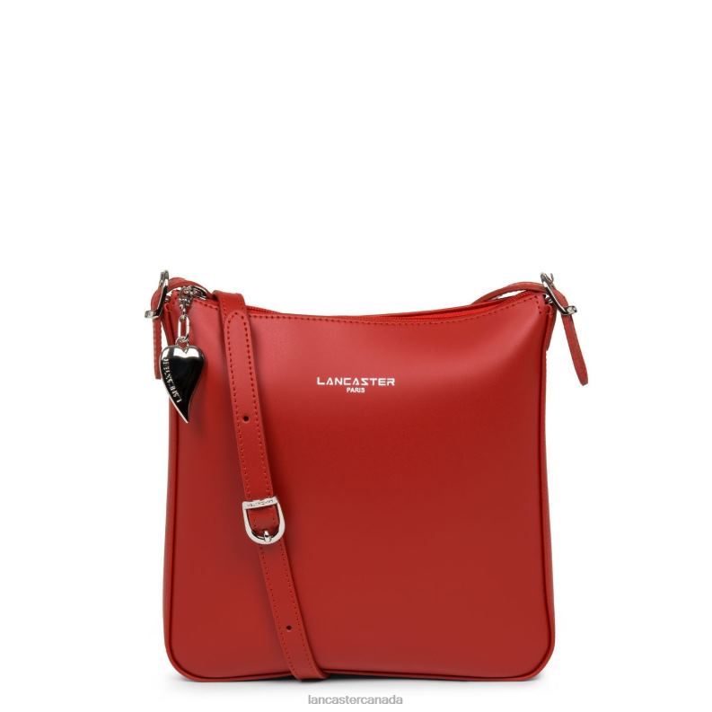 Women Crossbody Bag Smooth New 4J6H1910 Bag Rouge Lancaster Paris