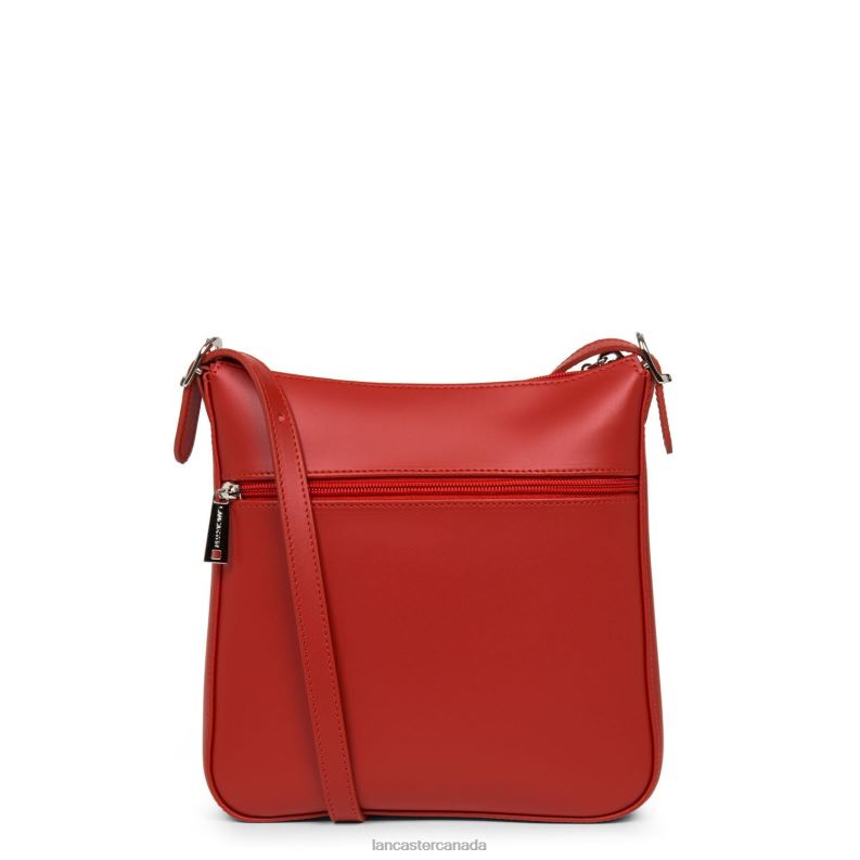 Women Crossbody Bag Smooth New 4J6H1910 Bag Rouge Lancaster Paris