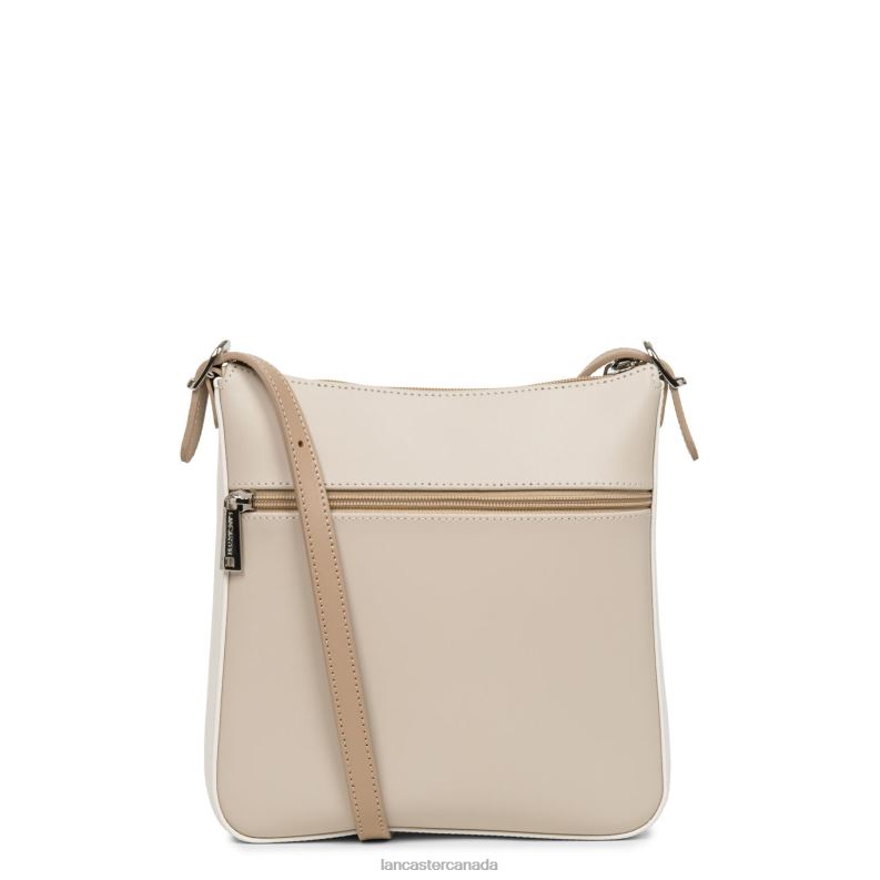 Women Crossbody Bag Smooth New 4J6H1916 Bag Galet Rose-Ecru-Nude Lancaster Paris