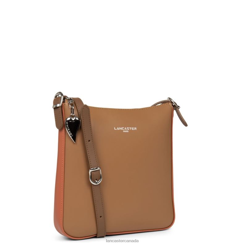 Women Crossbody Bag Smooth New 4J6H1917 Bag Camel-Potiron-Vison Lancaster Paris