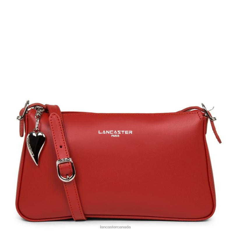 Women Crossbody Bag Smooth New 4J6H1970 Bag Rouge Lancaster Paris