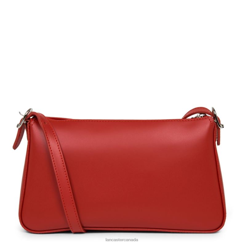 Women Crossbody Bag Smooth New 4J6H1970 Bag Rouge Lancaster Paris