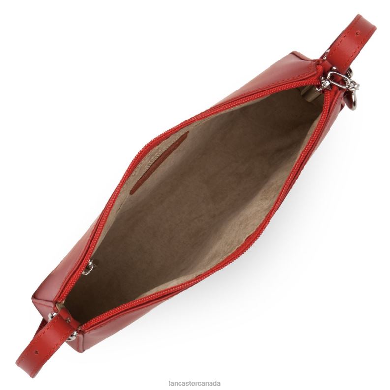 Women Crossbody Bag Smooth New 4J6H1970 Bag Rouge Lancaster Paris
