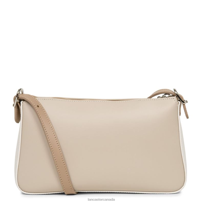 Women Crossbody Bag Smooth New 4J6H1976 Bag Galet Rose-Ecru-Nude Lancaster Paris